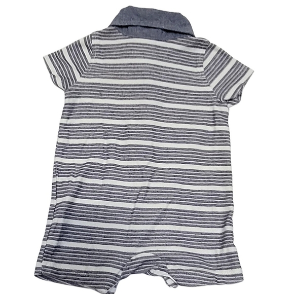 Old Navy Baby Boy Striped Romper w Collar Size 0-3 months - Picture 3 of 5